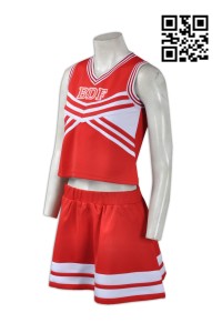 CH143 分體啦啦隊服 設計訂做 性感短款啦啦隊裙 女款 啦啦隊服織帶選擇 啦啦隊服專門店